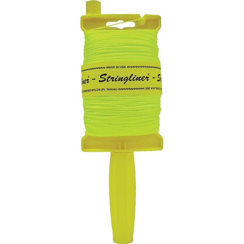 Stringliner 11712 Line Reel, 500 ft L Line, Fluorescent Yellow Line