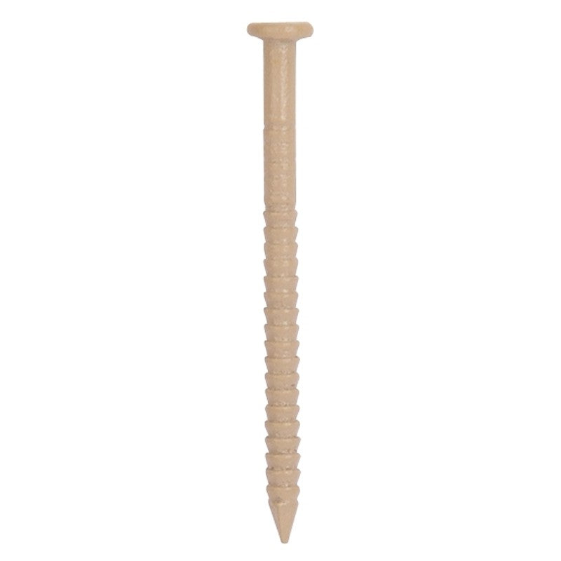 ProSource NTP-077-PS Panel Nail, 16D, 1 in L, Steel, Painted, Flat Head, Ring Shank, Tan, 171 lb (Pack of 5)