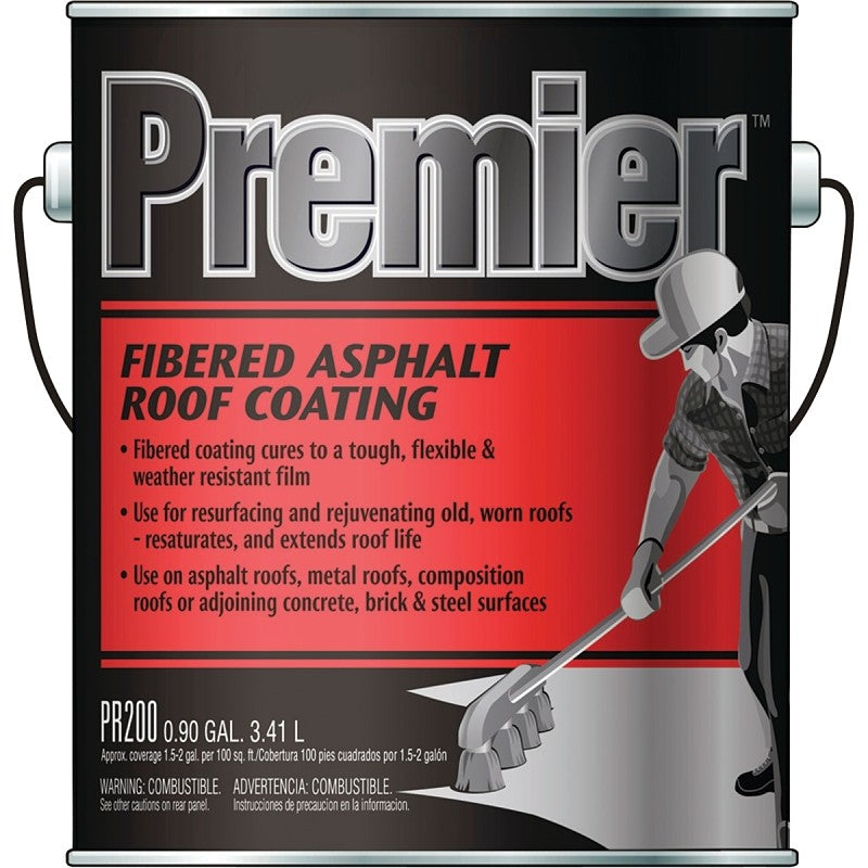 Henry PR200042 Roof Coating, Black, 3.41 L Can, Liquid (Pack of 4)