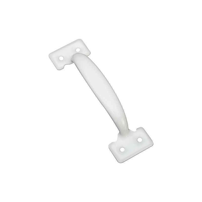 National Hardware N248-427 Door Pull, White, 1-1/2 in W, 1-3/8 in D, 5-3/4 in H, Steel