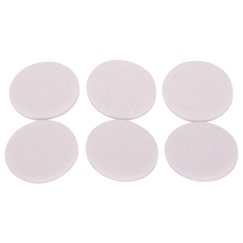 ProSource FE-50225-PS Furniture Pad, Felt Cloth, White, 1-3/8 in Dia, 5/64 in Thick, Round
