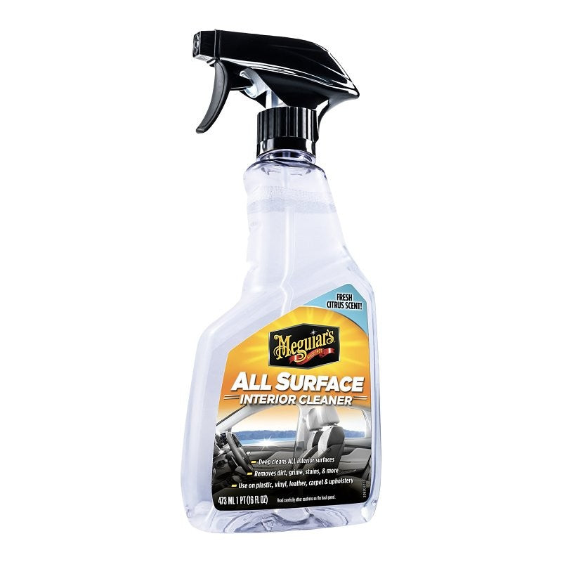 Meguiar's G240616 All Surface Interior Cleaner, 16 oz Bottle, Liquid, Citrus