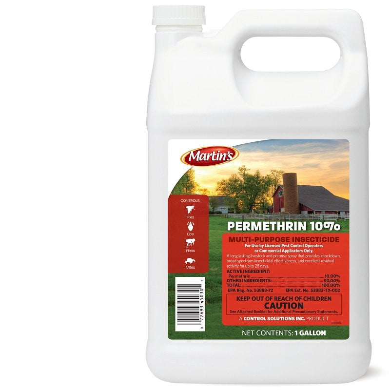 Martin's 82994503 Multi-Purpose Insecticide, Liquid, Light Yellow/Orange, Slight, 1 gal (Pack of 4)