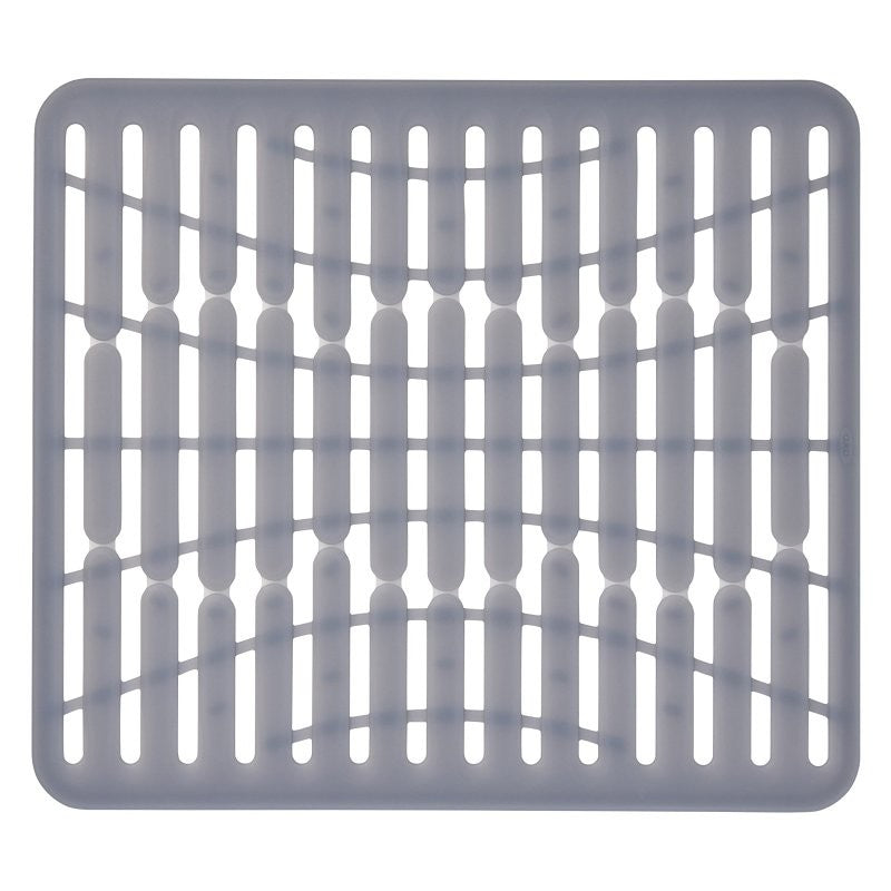 Good Grips 13138100 Sink Mat, 12-3/4 in L, 11-1/4 in W, 1/4 in Thick, Silicone, Gray (Pack of 6)