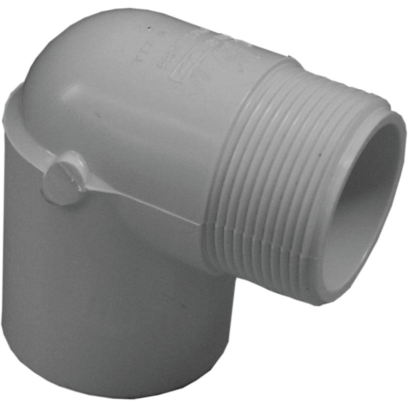 IPEX 435552 Street Pipe Elbow, 1/2 x 1/2 in, MPT x FPT, 90 deg Angle, PVC, White, SCH 40 Schedule