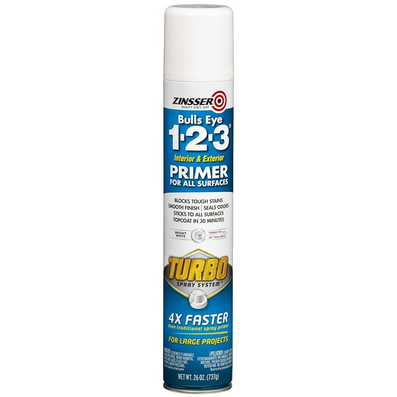 Zinsser 343746 Turbo Primer, White, 26 oz (Pack of 6)