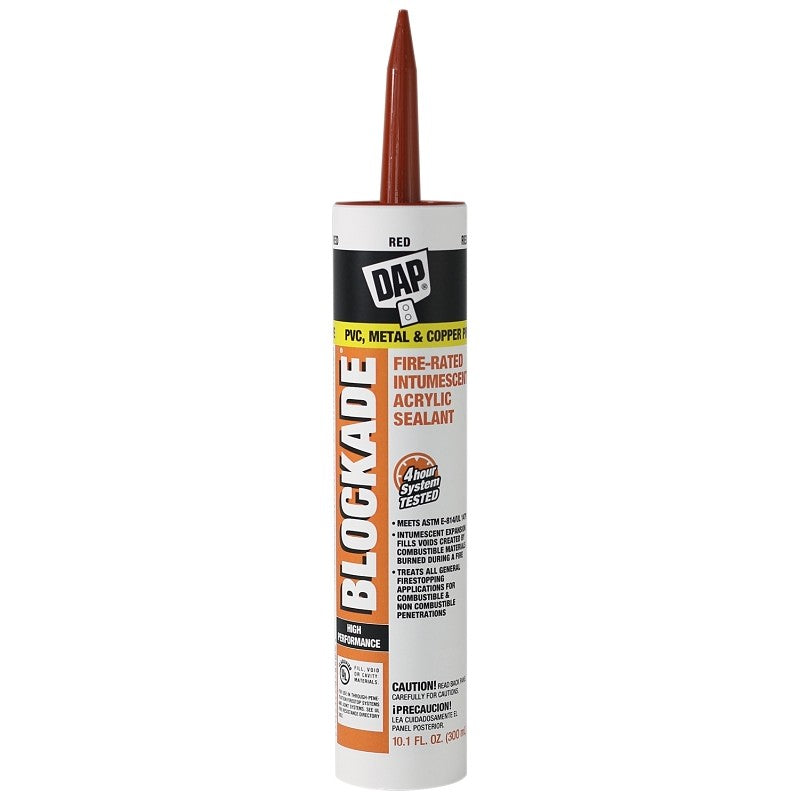 DAP BLOCKADE 18858 Acrylic Sealant, Red, 40 to 110 deg F, 10.1 oz