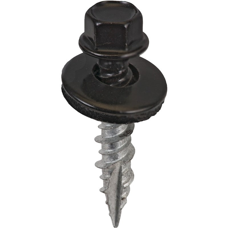 Acorn International SW-MW1BK250 Screw, #9 Thread, High-Low, Black, Hex Drive, Self-Tapping, Type 17 Point, 250/BAG