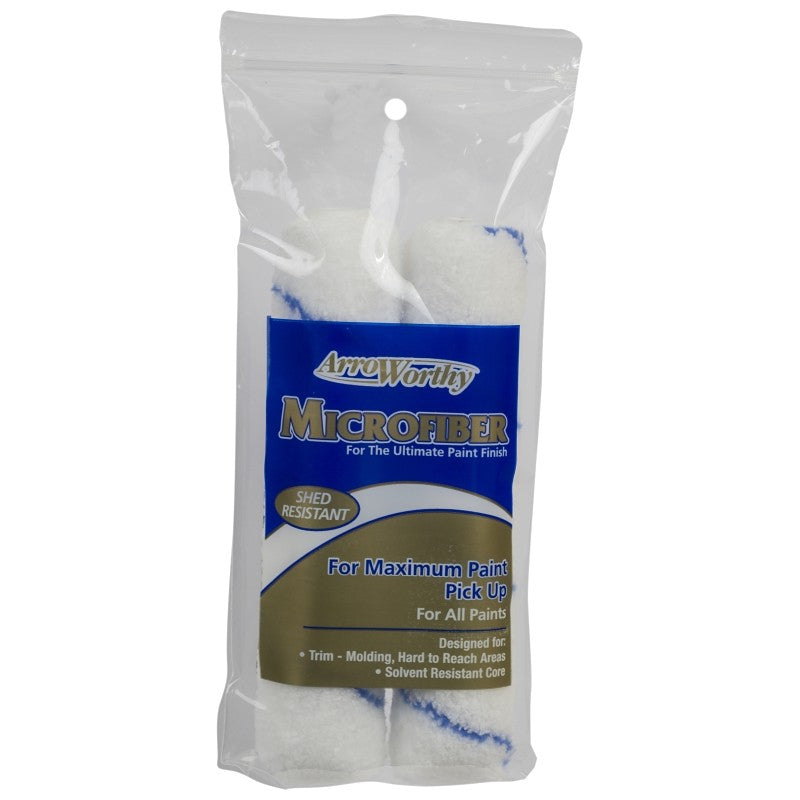 Arroworthy 6.5-MFR3T/P Paint Roller Cover, 3/8 in Thick Nap, 6-1/2 in L, Microfiber Cover