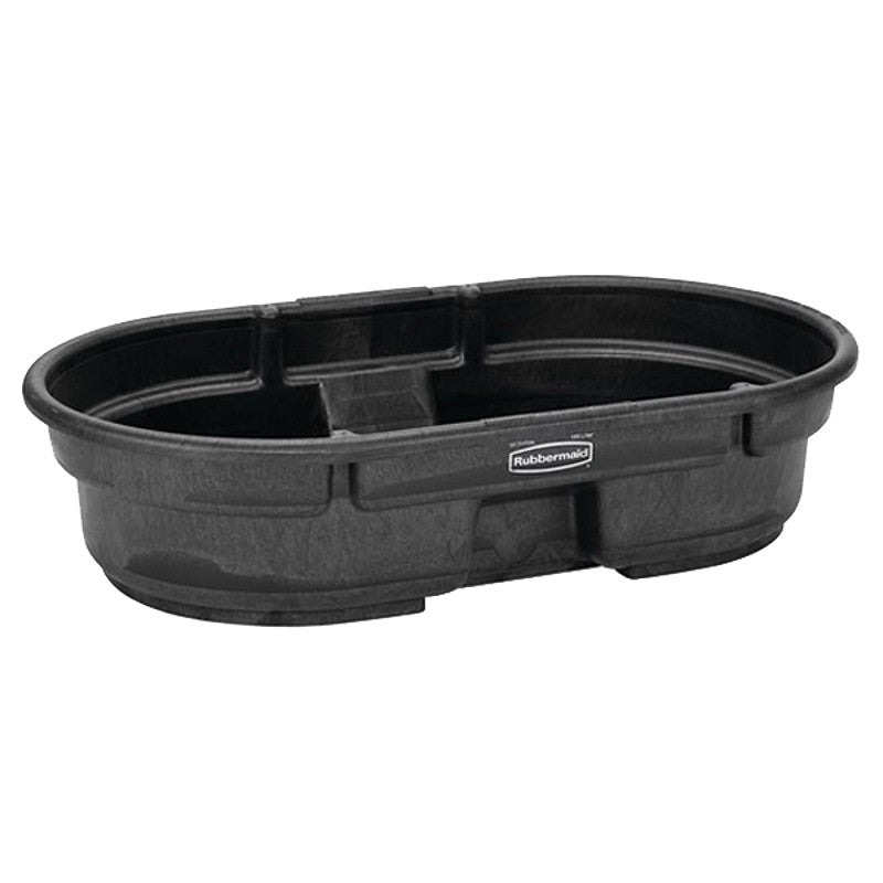 Rubbermaid FG424300BLA Stock Tank, 50 gal, Black, Plastic