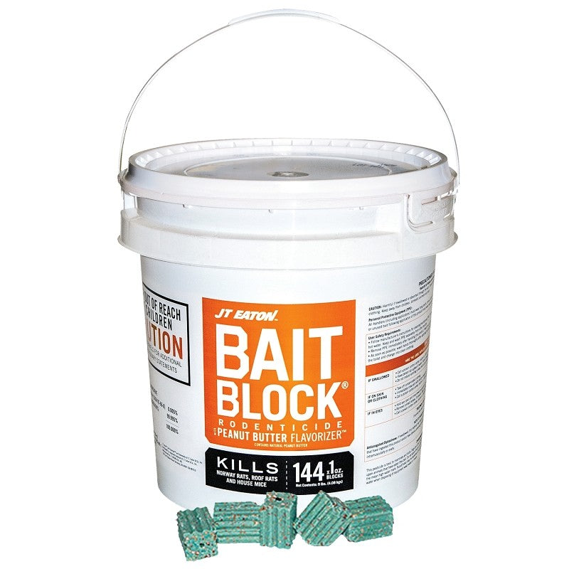 J.T. Eaton 709PN Bait Block, 9 oz Pail, Peanut Butter, Solid