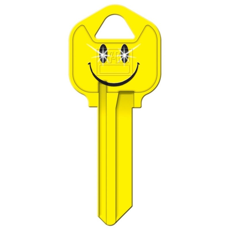Hy-Ko 16005KW1-16 Key Blank, Smiley, Brass, Nickel, For: Kwikset KW1 Keyways, KW1-16 Key Number (Pack of 5)