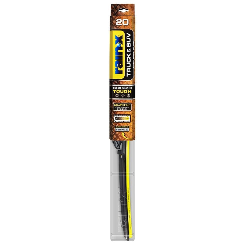 Rain-X Truck & SUV 870220 Wiper Blade, Beam Blade, 20 in L Blade, Synthetic Rubber