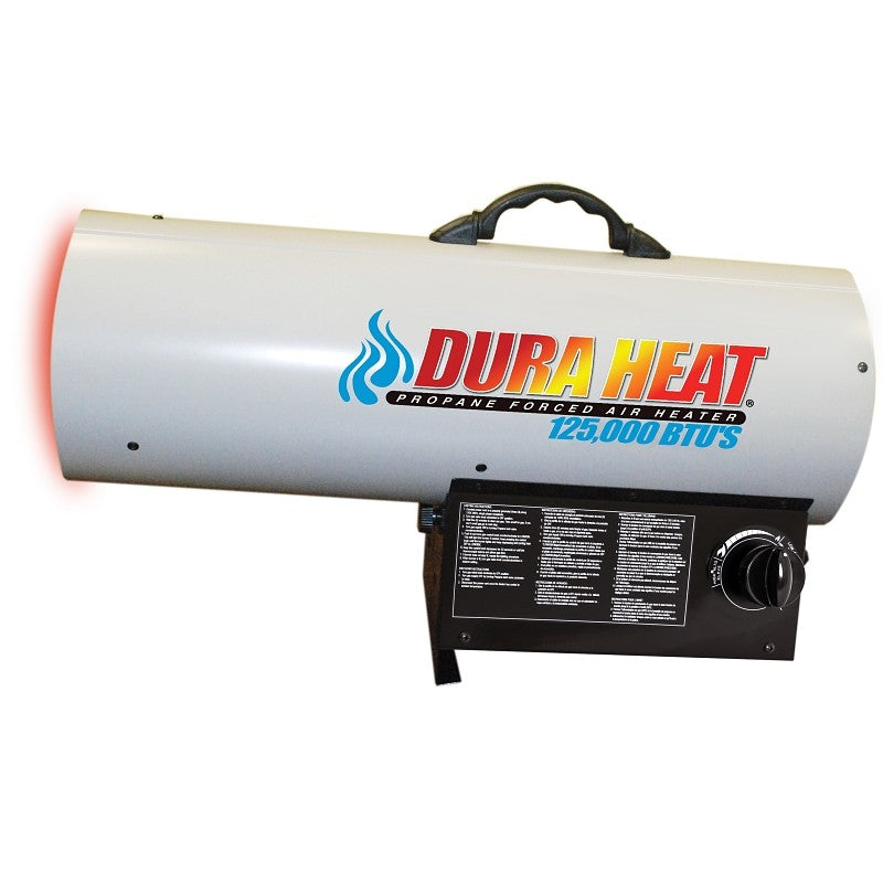 Dura Heat GFA125A Forced Air Heater, 100 lb Fuel Tank, Liquid Propane, 70000/85000/125000 Btu, 99 % Efficiency