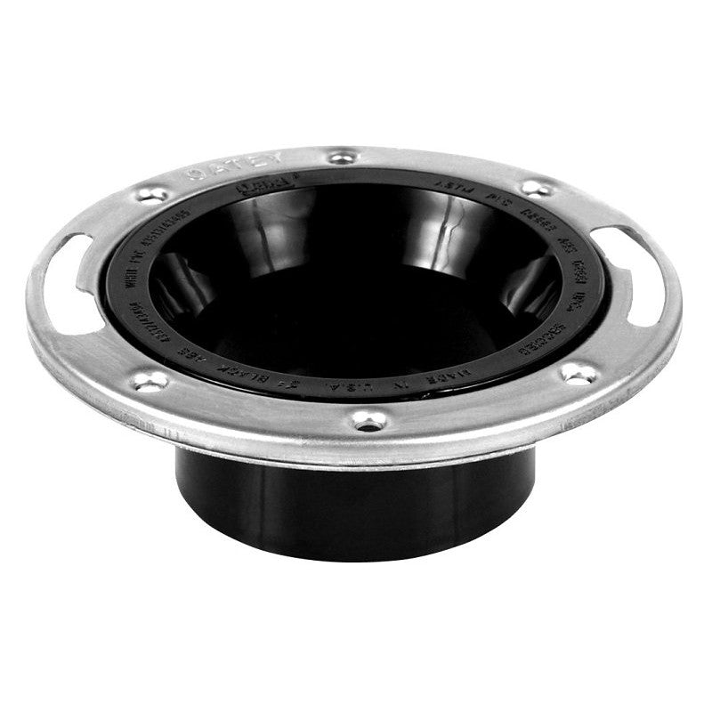 Oatey 43494 Closet Flange, 3, 4 in Connection, ABS, Black