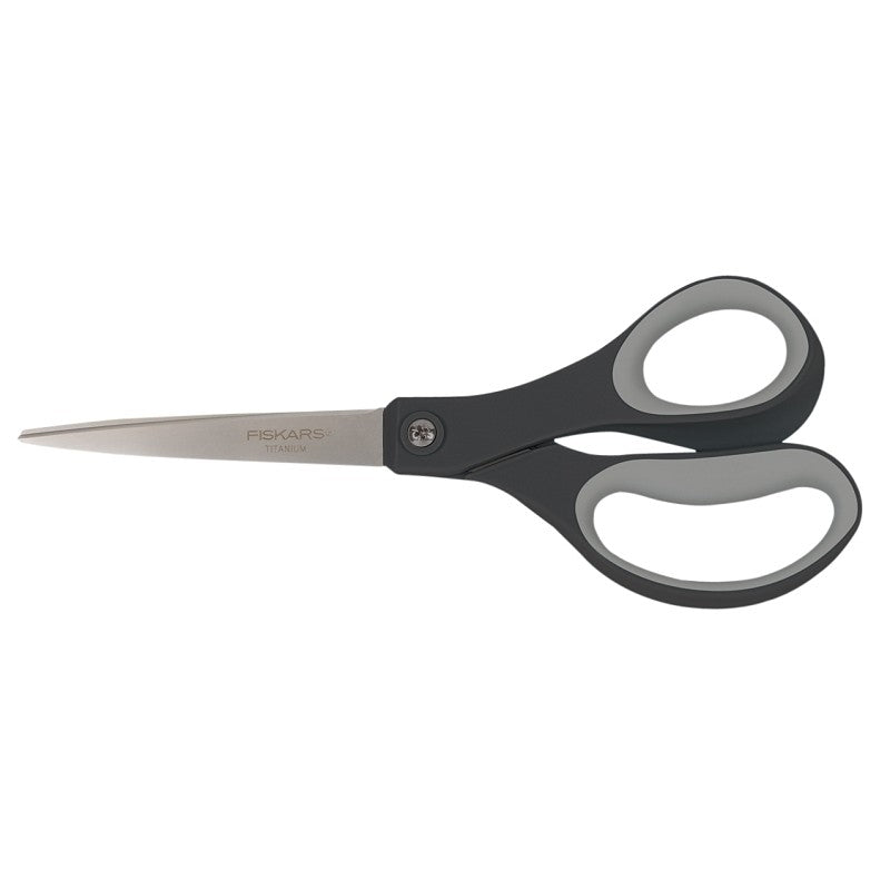 Fiskars 1067265 Everyday Scissors, 8 in OAL, 3.1 in L Cut, Stainless Steel Blade, Ergonomic, Soft Grip Handle