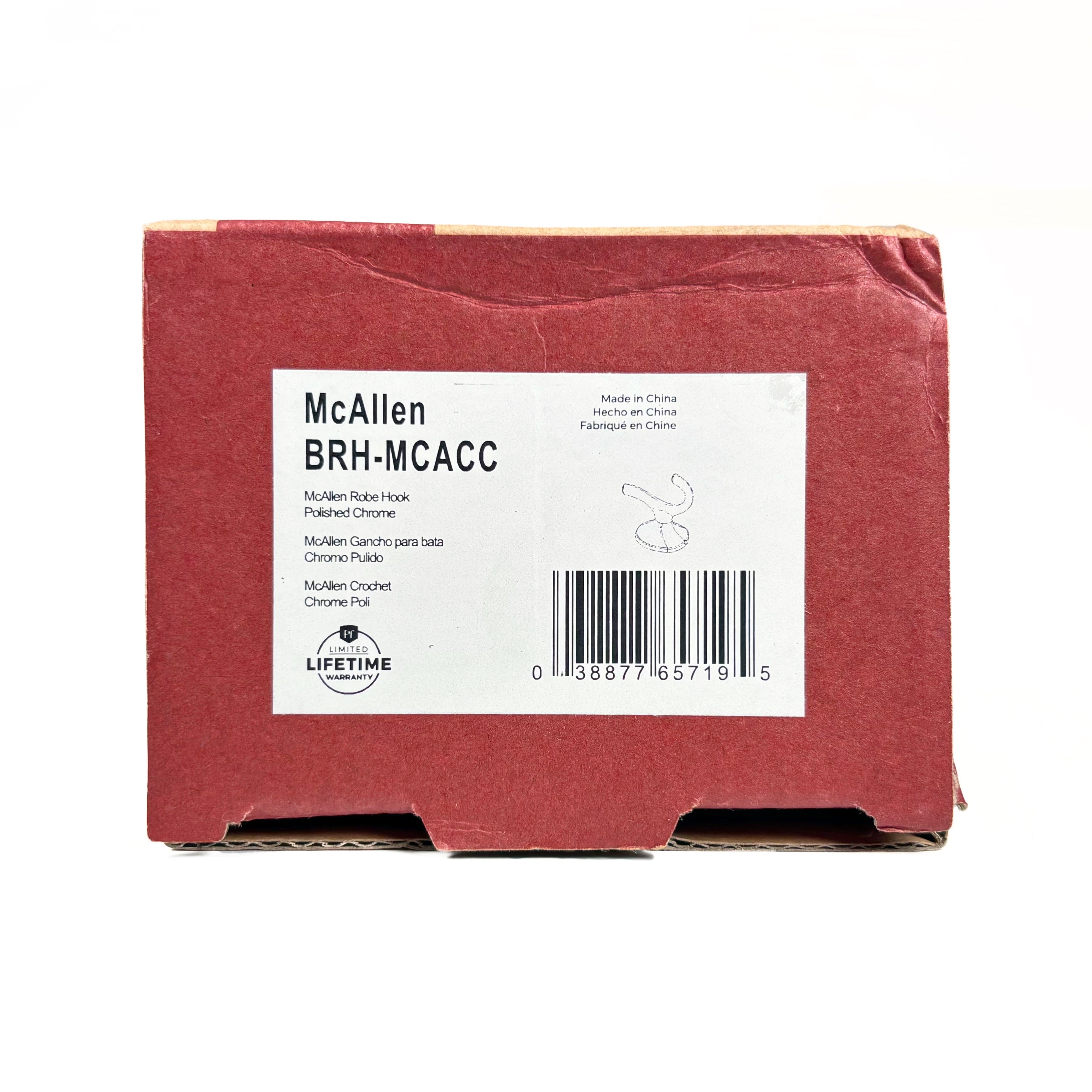 Mc Allen Robe Hook Polished Chrome (POS)
