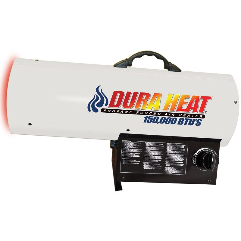 Dura Heat GFA150A Forced Air Heater, 100 lb Fuel Tank, Liquid Propane, 120000/135000/150000 Btu, 99 % Efficiency