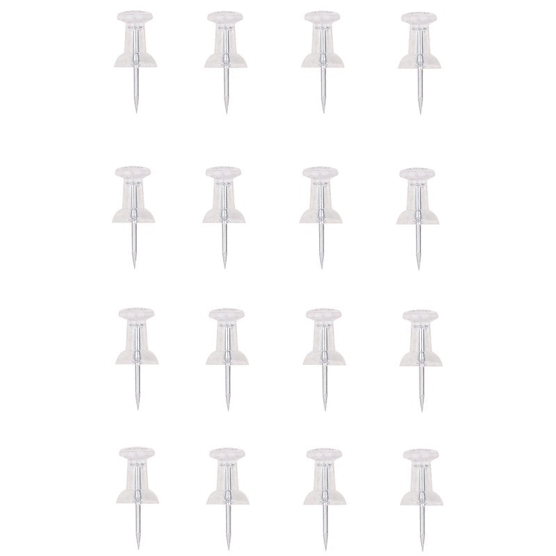 ProSource PH-122262-PS Push Pin, 23 mm L, Plastic, Clear, Round Head