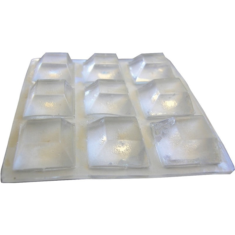 Shepherd Hardware 9562 Surface Guard Bumper Pad, 1/2 in, Square, Vinyl, Clear (Pack of 6)