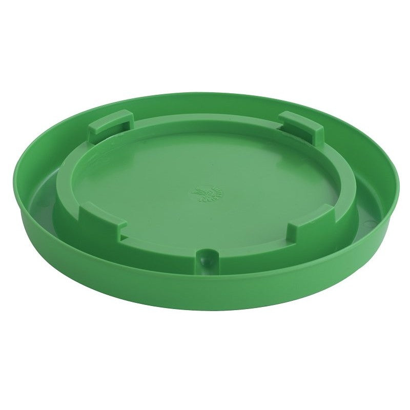 Little Giant 780LIMEGREEN Waterer Base, 11 in Dia, 1-3/4 in H, 1 gal Capacity, Plastic, Lime Green