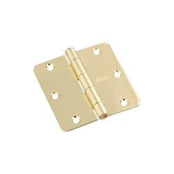 Door Hinge 3-1/2 Inch 1/4 Radius Polished Brass (POS)