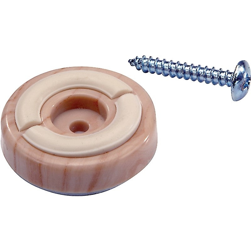Shepherd Hardware 3692 Furniture Pad, Round, 1-1/4 in Dimensions, Plastic, Woodgrain, 8/PK