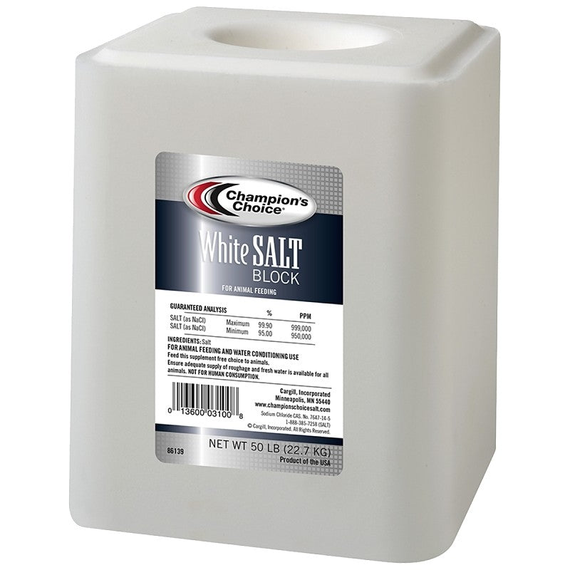 Cargill 100012578 Series Salt Block, White, 50 lb