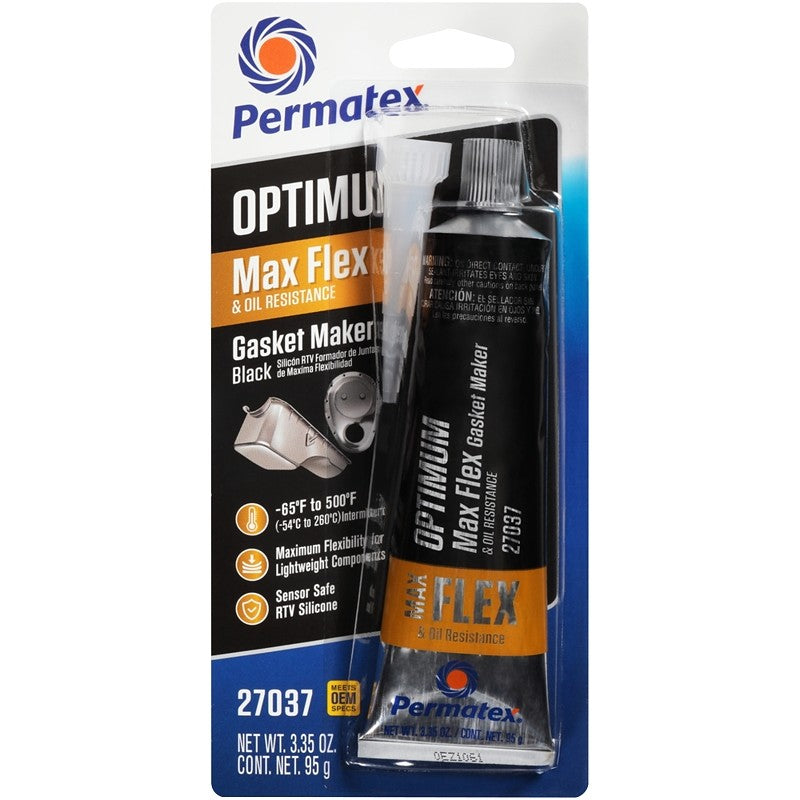 Permatex 27037 Gasket Maker, Black, 3.35 oz Tube, Paste, Mild