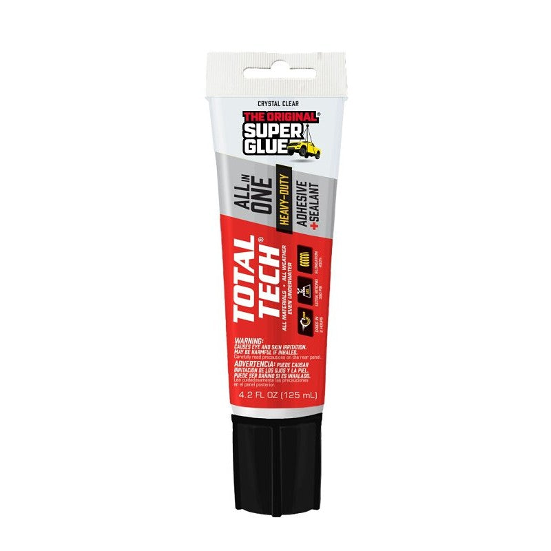 Superglue Corp Total Tech 11711004 Construction Adhesive Sealant, Colorless/Transparent, 4.2 oz, Tube