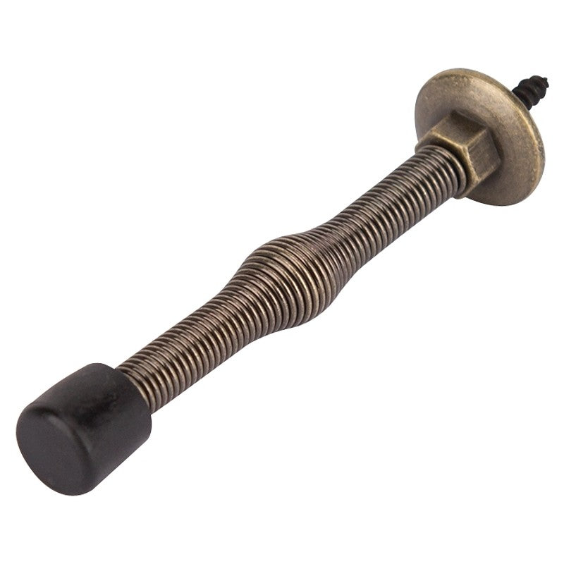 ProSource H61-Z011-PS Light-Duty Door Stop, 3/4 in Dia Base, 3 in Projection, Plastic & Steel, Antique Brass