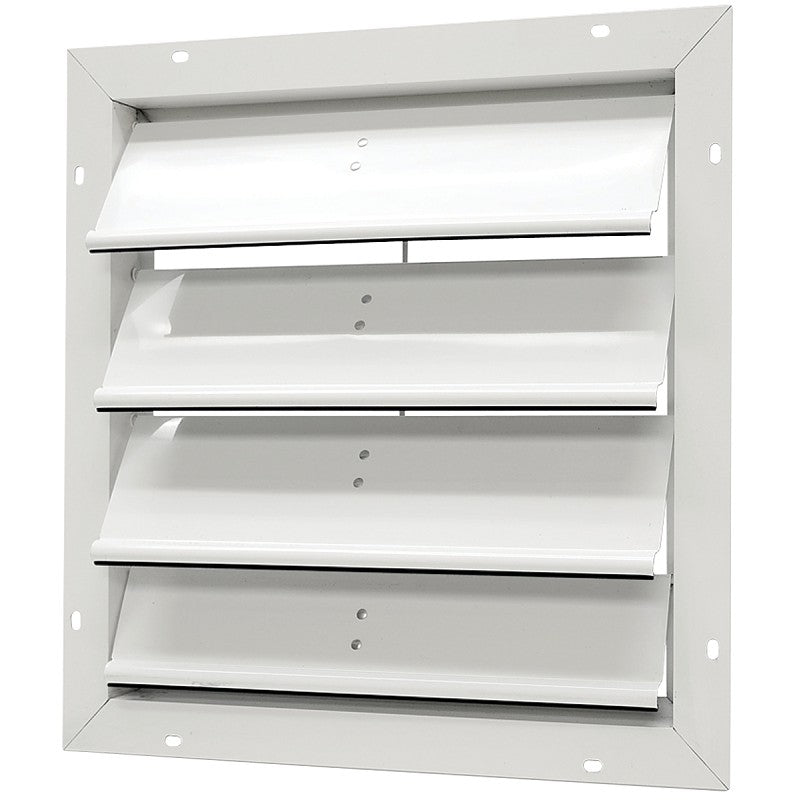 Master Flow SGM20 Power Vent Automatic Shutter, 19-1/4 in W, Aluminum, White