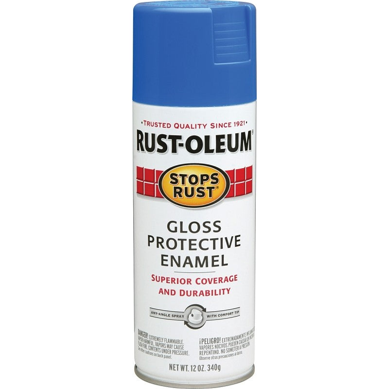 Rust-Oleum 7724830 Rust Preventative Spray Paint, Gloss, Sail Blue, 12 oz, Can