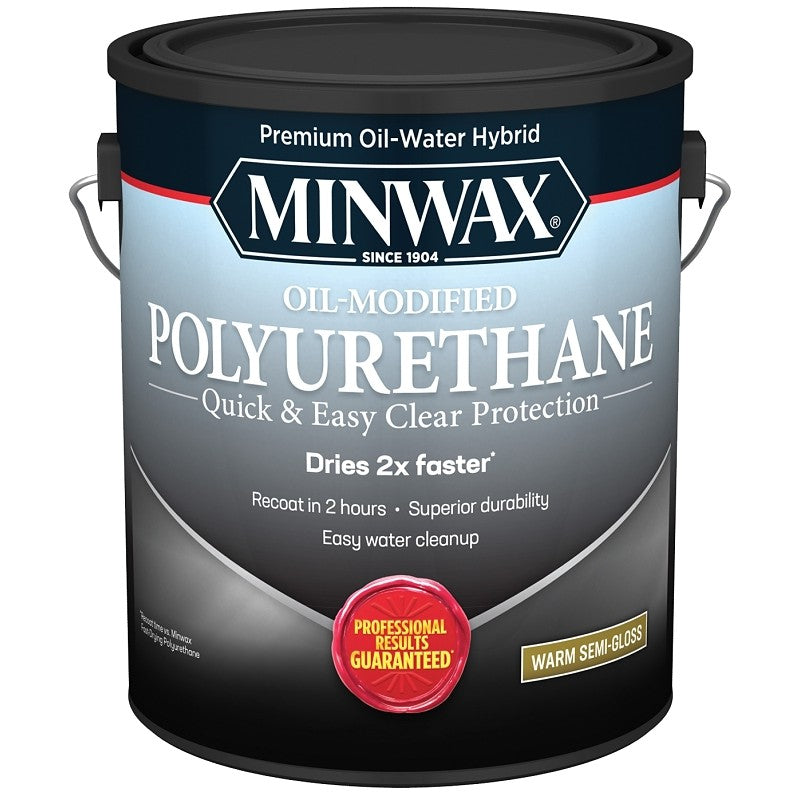 Minwax 710320000 Polyurethane, Semi-Gloss, Liquid, Clear, 1 gal, Can (Pack of 2)