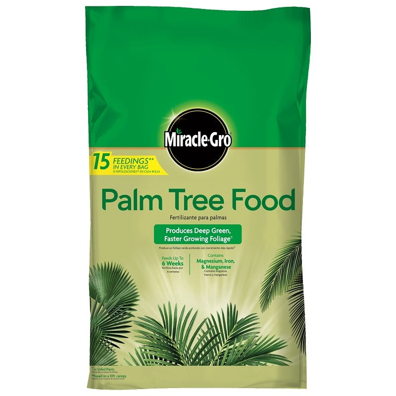 Miracle-Gro 1602210 Palm Tree Food, 20 lb Bag, Granular, 8-4-8 N-P-K Ratio