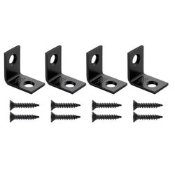 CORNER BRACE STL BLK 3/4X1/2IN