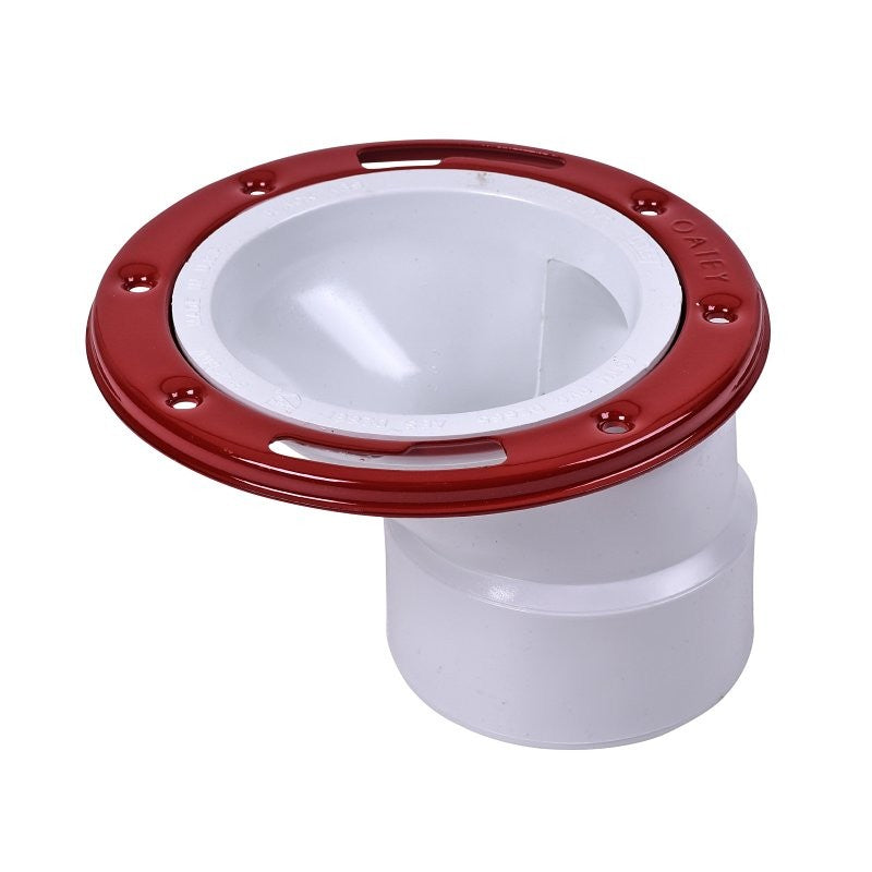 Oatey 43501 Closet Flange, 3, 4 in Connection, PVC, White, For: 3 in, 4 in Pipes