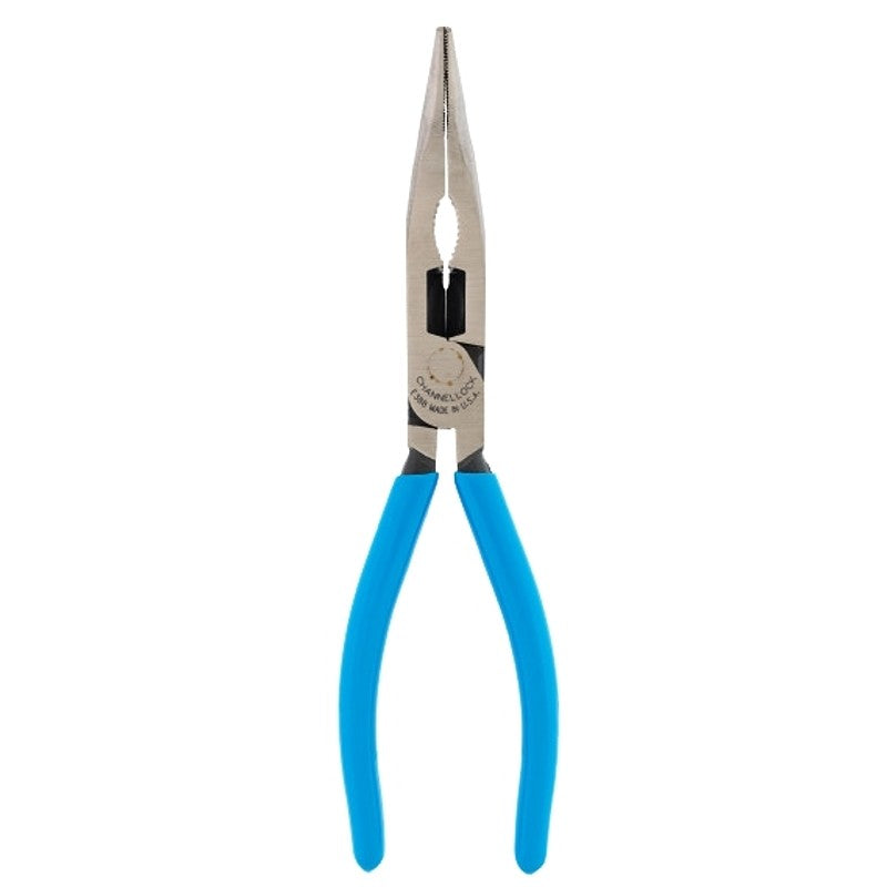 Channellock E388 Nose Plier, 7.45 in OAL, Blue/Red Handle, Comfort-Grip Handle, 0.7 in W Jaw, 2.6 in L Jaw