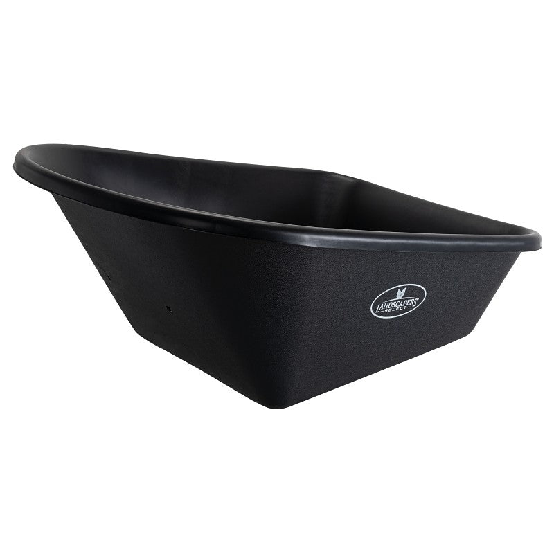Landscapers Select 34641 Wheelbarrow Tray, 40 in L, 27-1/2 in W, 6 cu-ft, Polymer, Black