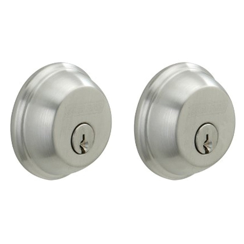 Schlage B62CSV626 Deadbolt, 1 Grade, SC1 Key, Metal, Satin Chrome, 2-3/8, 2-3/4 in Backset