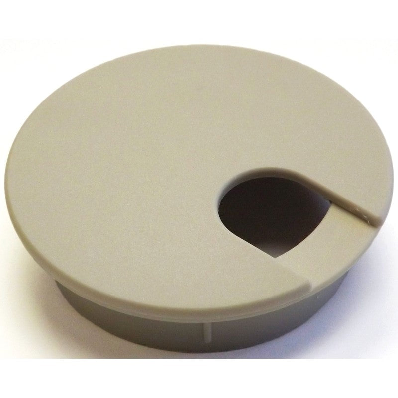 Jandorf 61603 Desk Grommet, 2-1/2 in Dia Cable, Polystyrene, Almond