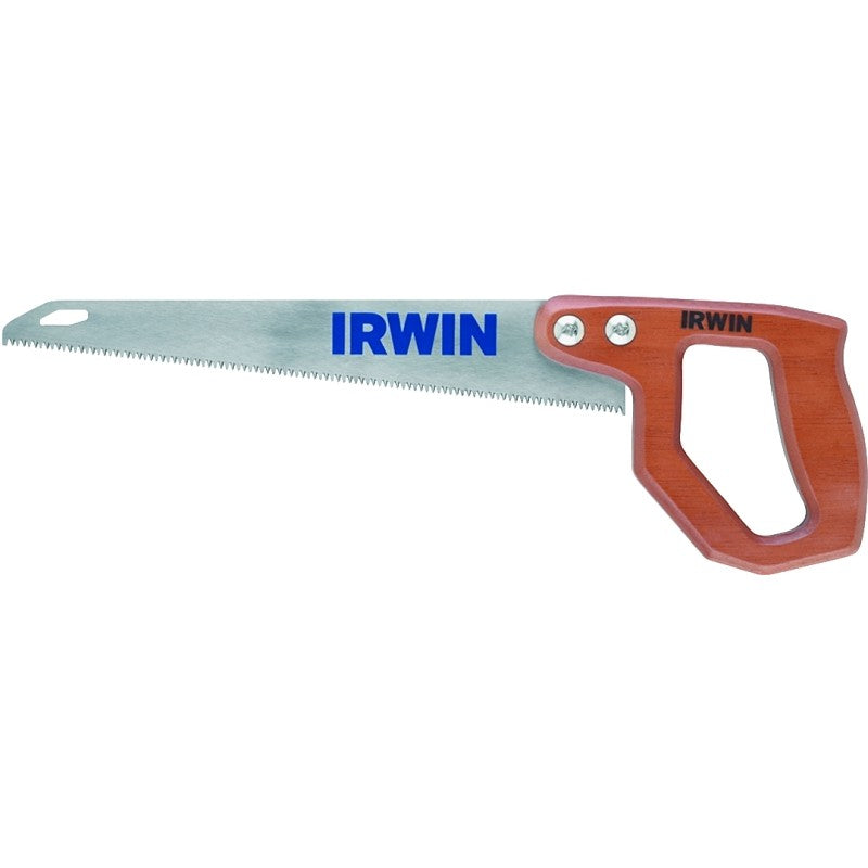 Irwin 2014200 Utility Saw, 11-1/2 in L Blade, 10 TPI, Steel Blade, Hardwood Handle