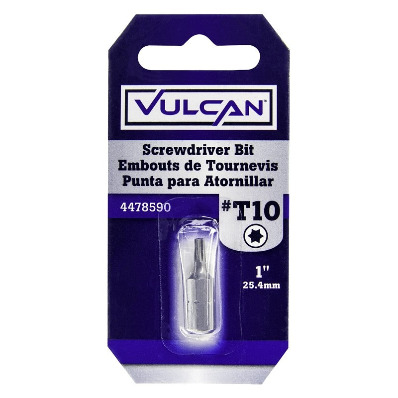 Vulcan 307241OR Screwdriver Bit, Hex Shank, S2 Chrome Molybdenum Steel