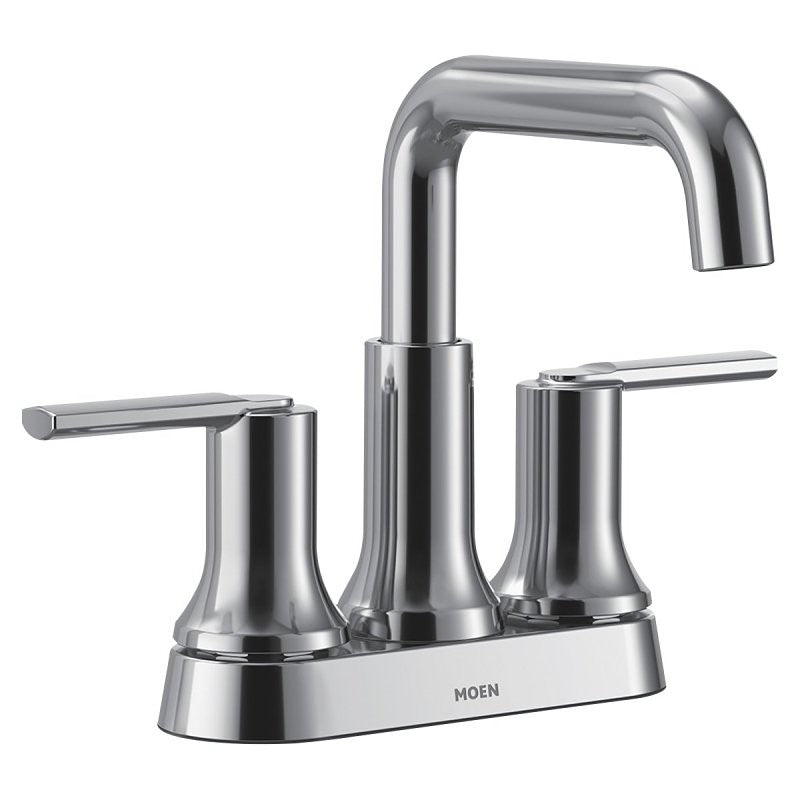 Moen Zyla Series 84141 Bathroom Faucet, 1.2 gpm, 2-Handle, 3-Faucet Hole, Metal/Plastic/Stainless Steel, Chrome