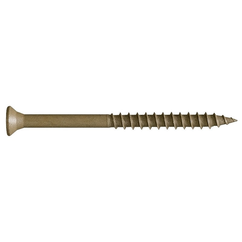 Camo 0356154 Deck Screw, #9 Thread, 2-1/2 in L, Bugle Head, Star Drive, Type 17 Slash Point, Carbon Steel, 350/PK