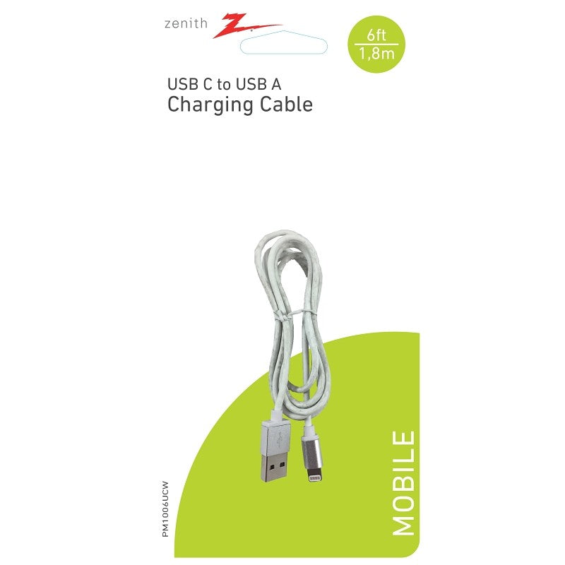 Zenith PM1006UCW USB Cable, White Sheath, 6 ft L