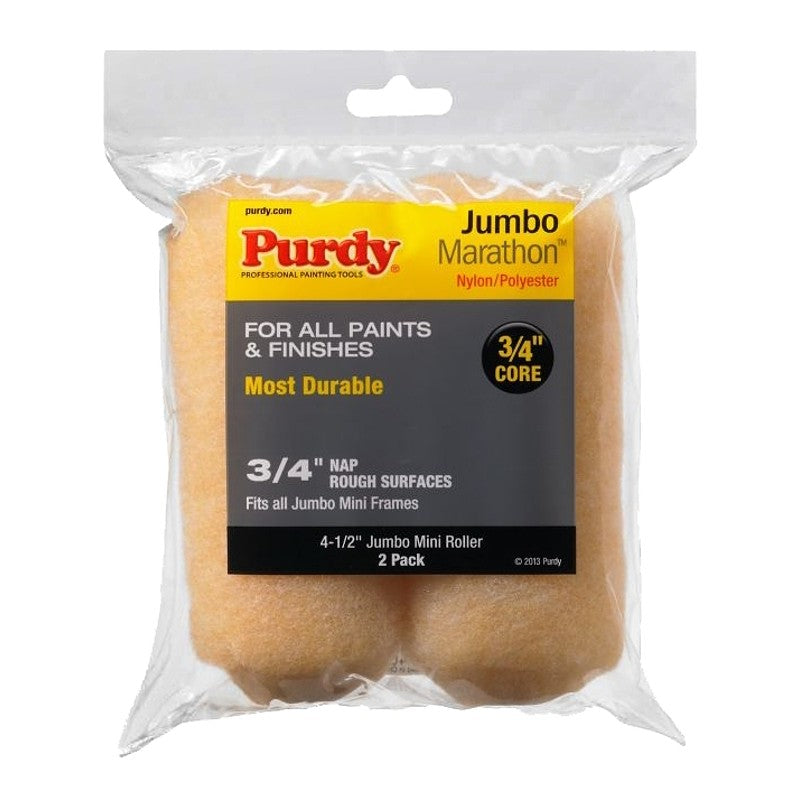 Purdy Marathon 14G624064 Paint Roller Cover, 3/4 in Thick Nap, 4-1/2 in L, Nylon/Polyester Cover