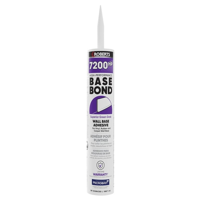 Roberts 7200-HP30 Wall Base Adhesive, Tan, 30 oz Tube (Pack of 12)