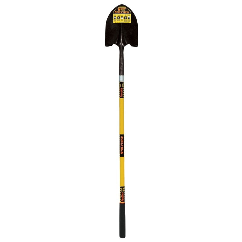 Structron S600 Power 49560 Shovel, 9-1/2 in W Blade, 14 ga Gauge, Steel Blade, Fiberglass Handle, Long Handle