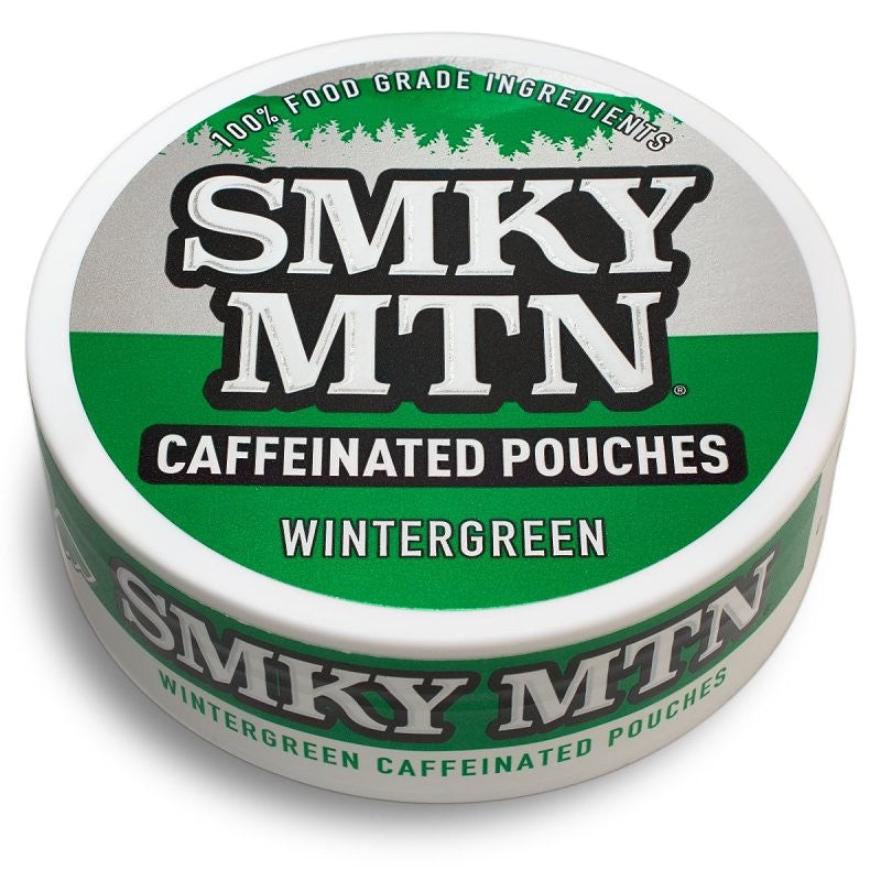 Smokey Mountain 03760 Caffeinated Pouch, Wintergreen, 15 Count, Can (Pack of 10)
